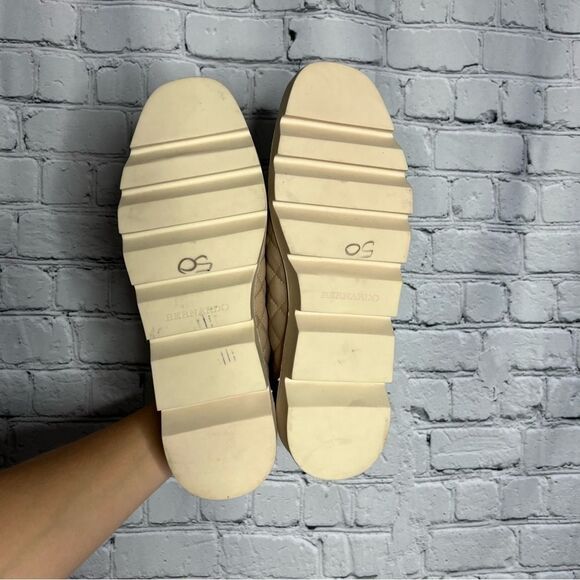 NEW Bernardo taupe quilted leather chunky sole sneakers size 9M - Picture 9 of 10